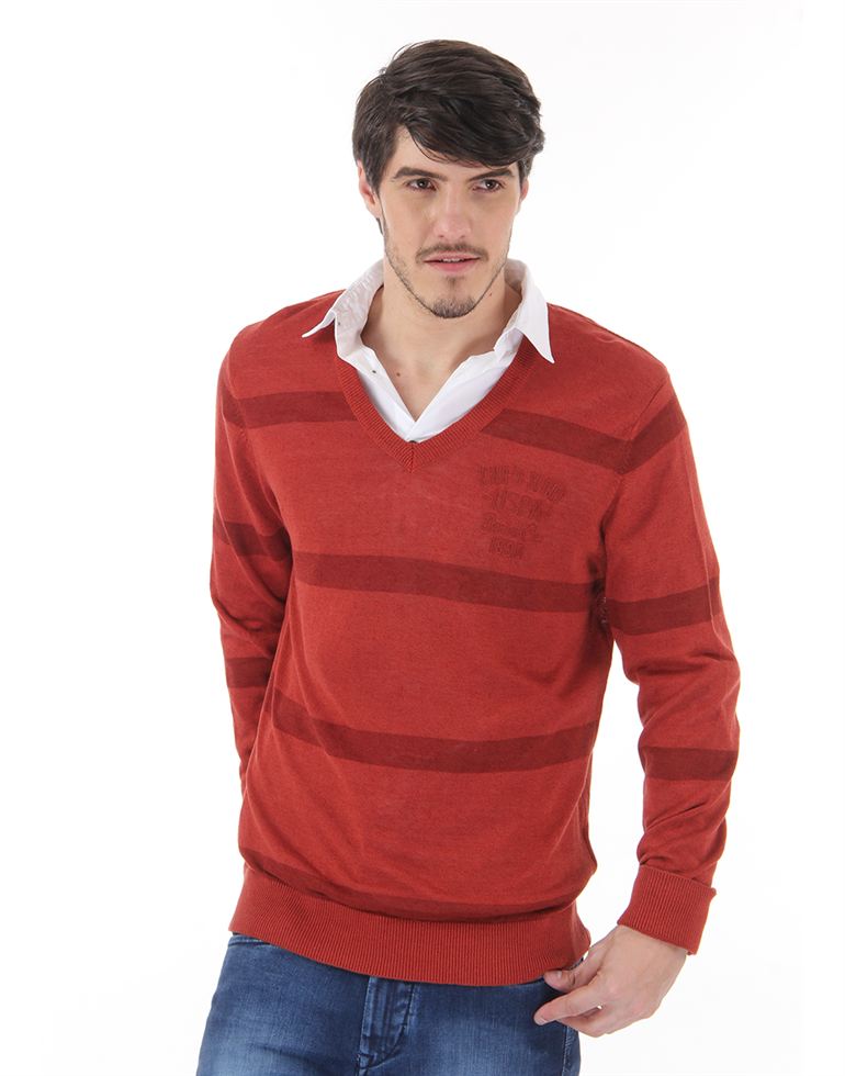 U.S. Polo Association Casual Wear Striped Men Sweater